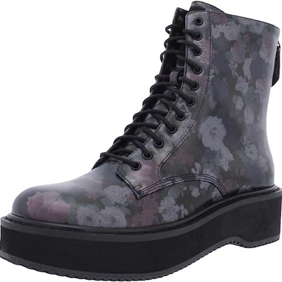 Kendall & Kylie Shoes - Kendall + Kylie Women's Hunt Faux Leather Round Toe Combat & Lace-up Boots